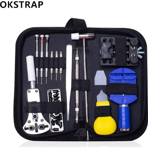 31PCS Watch Repair Tool Kit Wristwatch Link Pin Remover Case Opener Spring Bar Screwdriver Battery Replacement