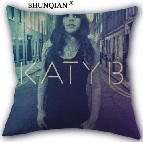 Custom katy b pillowcase Custom Cotton Linen Throw Pillow Cover Pillowcase Customize 45x45cm one side