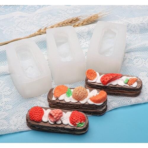 2021 New Silicone Mold DIY Strawberry Orange Cake Chocolate Mousse Hot Dog Bread Baking Mold Hand Made Cake Decorating Tools