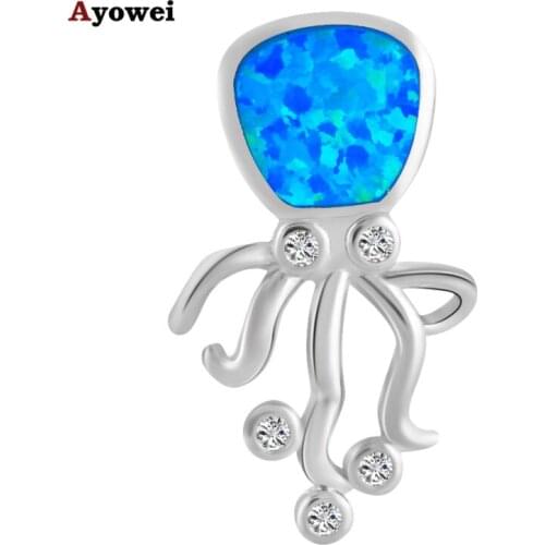 New Hot sell Cost Price Blue fire Opal Fashion Silver stamped Pendants for women fashion jewelry OP21