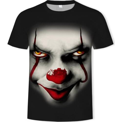 Summer new mens and womens clown 3DT shirts, interesting pictures, short-sleeved comfortable clothes T-shirts