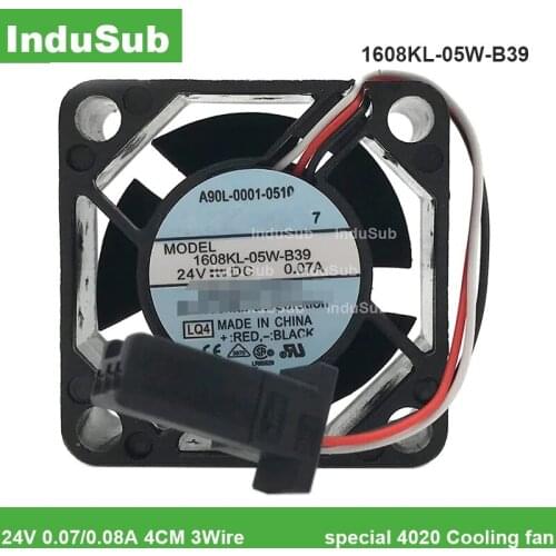 Original NMB Blowers 1608KL-05W-B69 4CM 442CM 404020MM 40 20MM 24V 0.13A server inverter cooling fan