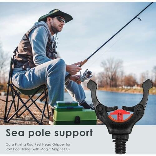 Sea Fishing Rod Rest Head Gripper Grips Holder Magnet Clip Fish Pole Bracket Support Stand Fishing Tackle Accessories