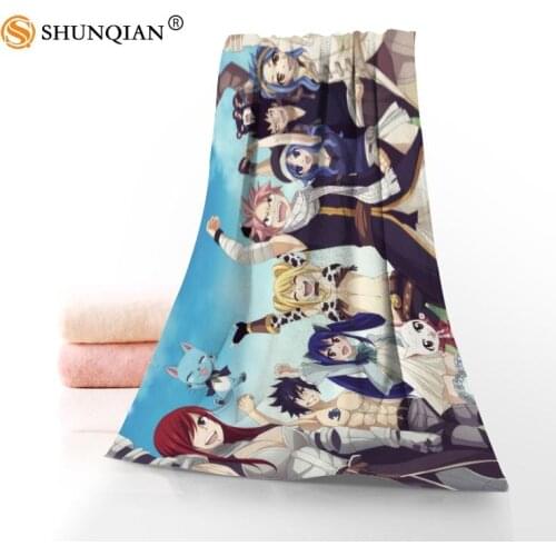 Custom FAIRY TAIL 35x75cm 70x140cm Towels Facecloth Bath Towel Microfiber Washcloth Quick drying Sports Towel