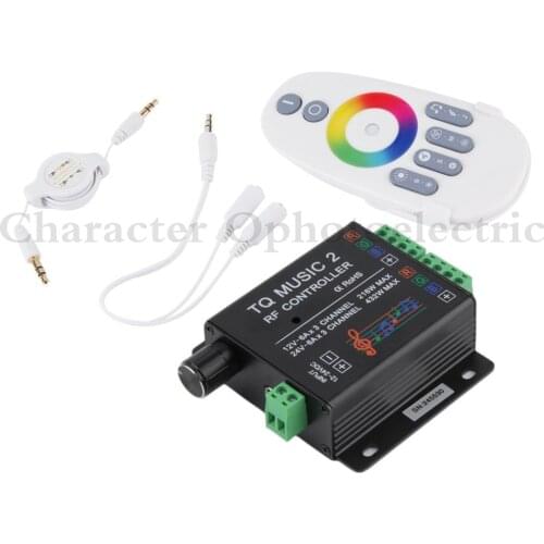 DC12V 24V RGB LED Controller RF Music Audio control 18A 3 Channel TQ Music 2 for SMD 3528 5050 5630 Led Strip Light