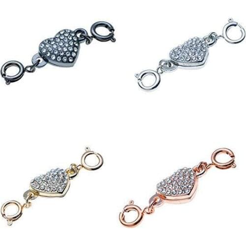 DIY DIY Necklace&Bracelet Chain Handmade Heart With Rhinestone Alloy + rhinestone Making Materials Jewelry Buckle