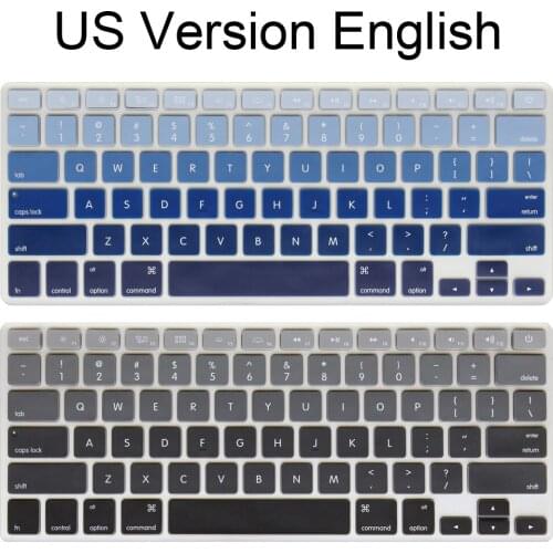 US English Alphabet Silicone Keyboard Skin Cover Shield For Apple Macbook Air Pro Retina 13" 15" 17" ISO Keyboard cover film