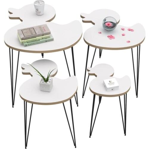 Modern Larose Zigon Coffee Table Nan Byz 3 Pcs (50*50*50*50-45*40*40*40-40*30*30*30) triangle coffe table