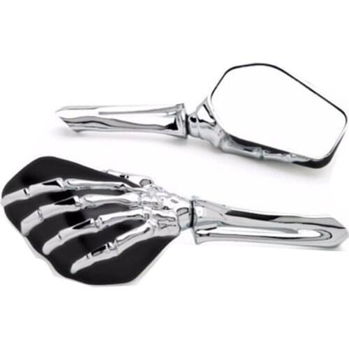 Universal 3D Skull Claw Skeleton Rearview Mirrors For Harley Blackline Dyna Fatboy Softail Honda Shadow Yamaha Road Star V-Star