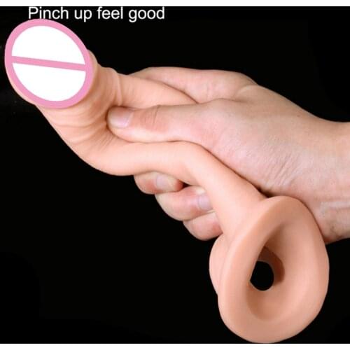 Male Penis Enlargement Condoms Reusable Realistic Penis Extension Cock Sleeve Delayed Ejaculation Penis Sleeve Sex Toys For Men