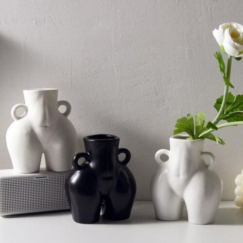 Human Vase Butt Nude Handicraft Furnishings Home Decoration Flower Arrangement Woman Flower Vases Home Decor Gift