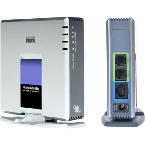 1Set VOIP Gateway 2 Ports SIP V2 Protocol Internet Phone Voice Adapter with Network Cable for Linksys PAP2T AU/EU/US/UK Plug