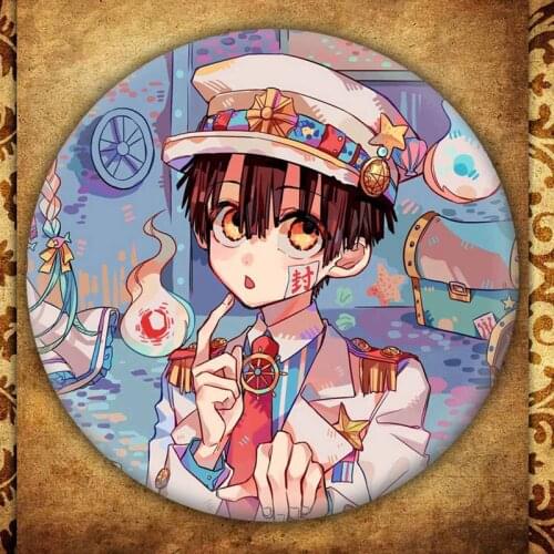 Japan Anime Jibaku Shounen Hanako-kun Nene Yashiro Teru Minamoto Hanako Cosplay Toilet-Bound Hanako-kun Button Brooch Pin Gift