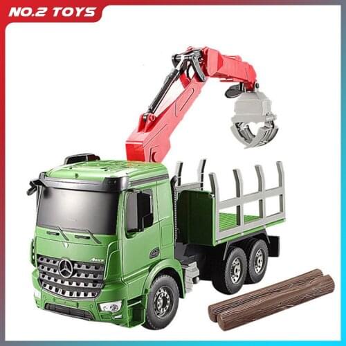 1/20 Double E E352 Rc Truck 2.4G 6Ch Radio Controlled Car Crane Tractor Simulated Lights Sounds Educational Car Toy for Boys kid