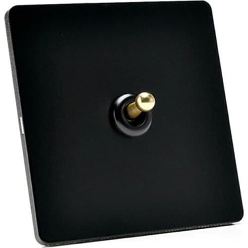 1 pcs Type 86 Nordic minimalist style matte black wall switch panel lever retro switch