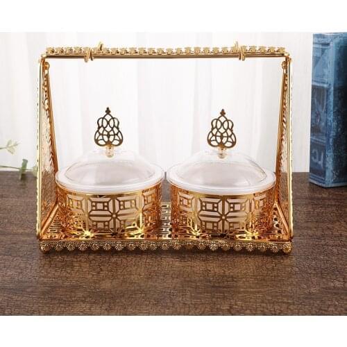 2021 new dessert box dessert box hanging lid 2 3 European candy box nut box trays decorative