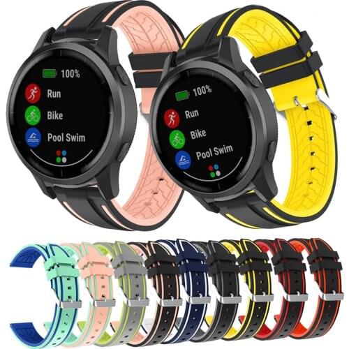 22MM Silicone Strap For Garmin Vivoactive 4 Smart Watch Band Replacement Bracelet Straps For Samsung Gear S3 Frontier/Classic