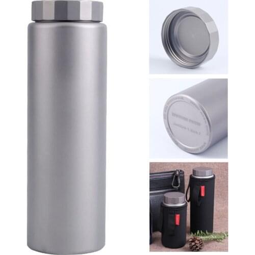 400ML/600ML Titanium Water Bottle Wide Mouth Drinking Bottle Portable Sports Water Bottle Outdoor Camping Equipment Cycling