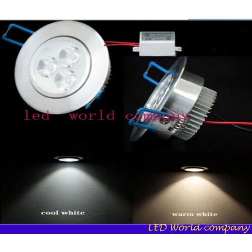 9W AC 85V 265V LED Recessed Ceiling Down Light Bulb Lamp Downlight Warm white cool white