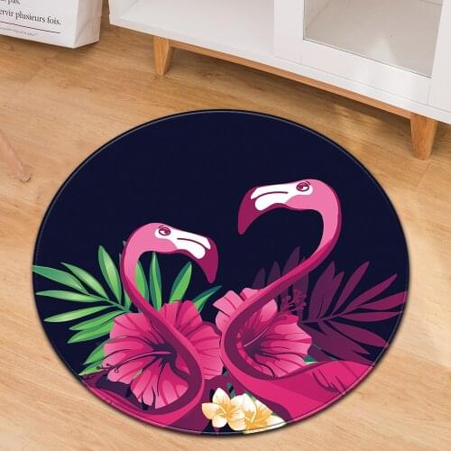 40 / 60 / 80 / 100cm Big Round Floor Mat Home Decor Velvet Ourdoor Living Room Desk Carpet Mats and Rugs White Color Birds