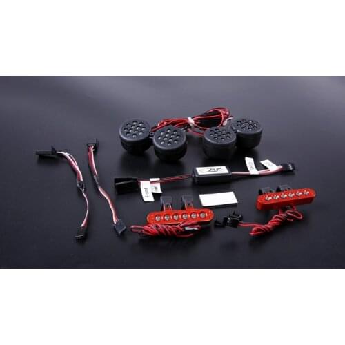 CNC precision machining full metal lamp holder Remote control front and rear light set for LOSI 5IVE-T KM X2 ROVAN ROFUN LT