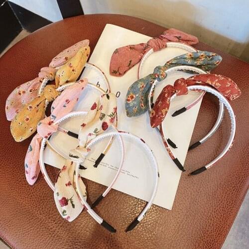 Children Cute Colors Retro Bow Floral Hair Hoop Headbands Baby Girls Lovely Sweet Hairbands Headwear Kids Hair Accessories