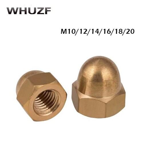 DIN1587 M10 M12 M14 M16 M18 M20 Brass Cap Hex Nuts Decorative Dome Head Cover Semicircle Acorn Nut
