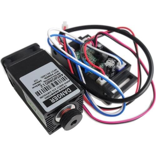 High Power 405nm 500mW Purple Diode Module Adjustable Focus Blue Violet UV Laser Generator 12V with TTL / PWM