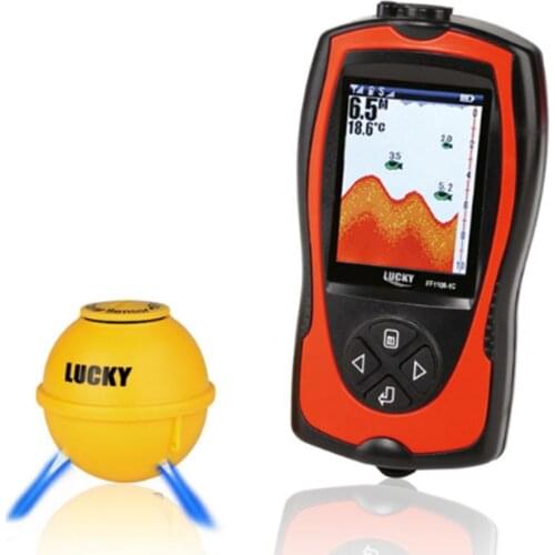 45m Depth LCD Color Screen Wireless Sonar Sensor Transducer Visual High-Definition Underwater for Fish Finder Fishing Detector