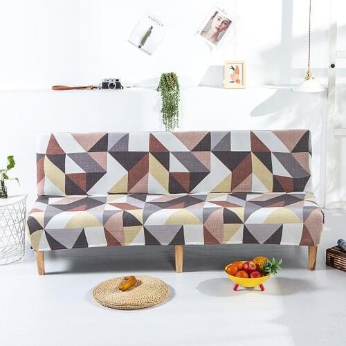 YanYangTian Elastic Plaid Sofa Bed Covers Without Armrest No Handrails Sofa Cover for Living Room Slipcovers Stretch Covers