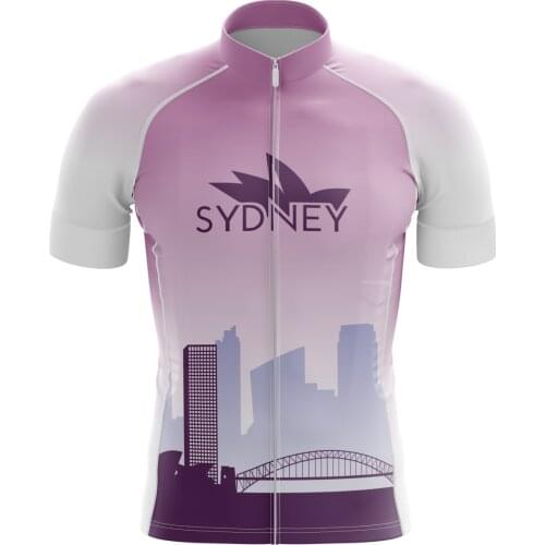 HIRBGOD 2021 for Australia Sydney Nsw Pink Mens Cycling Jersey Summer Short-Sleeved Quick Dry Maillot Ciclismo Hombre,TYZ562-01