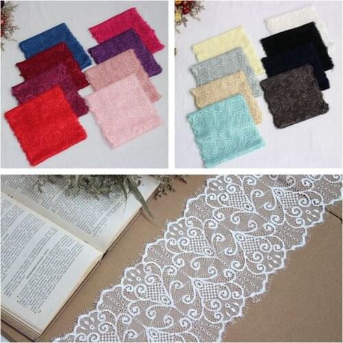 Exquisite export high-quality skin-friendly eyelashes lace embroidery DIY clothing curtain sewing fabric