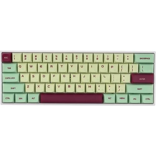 PBT Keycaps Dye Sublimation Similar XDA Profile Light Green Yellow Keycap For Cherry Mx Gateron Switch Mechanical Keyboard 108