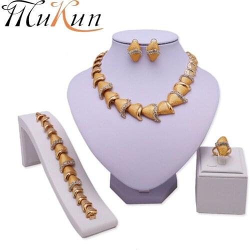 MUKUN Exquisite Jewelry Sets african beads jewelry set Dubai Jewellery Set Women Wedding Bridal Turkish Costume Wholesale design