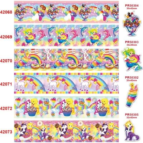 Free shipping 2020 new arrival 50yards cartoon printed grosgrain ribbons 42068