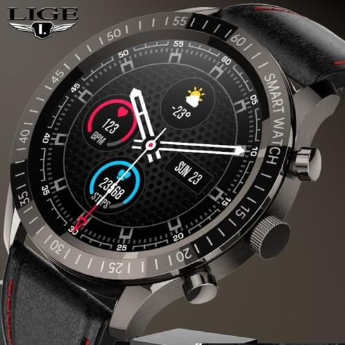 LIGE Smart Watch Men 2021 Men 360*360 Activity Tracker Information Reminder Heart Rate Smartwatch Women Sports Waterproof Watch