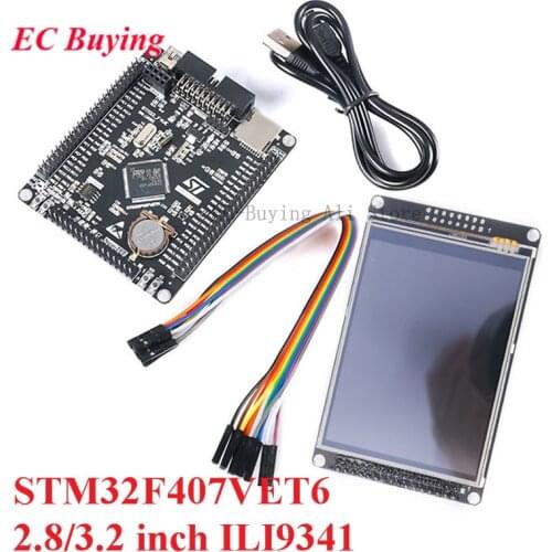 STM32F407VET6 Development Board Cortex-M4 STM32 Learning Board ARM Core 2.8/3.2 Inch LCD Display Module Drive ILI9341 TFT Screen
