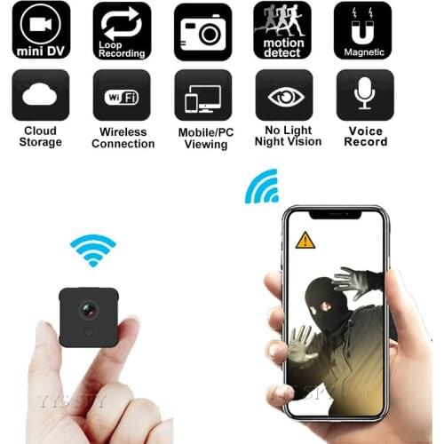 1080P Wifi Mini Camera Night Vision HD Video Recorder Motion Detect Magnetic Body Micro Cam Small P2P IP Camcorder Remote Webcam
