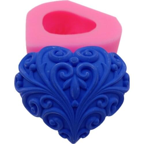New Heart Design Soap Mold Silicone Mold for Soap Food Grade Chocolate Molds Decorating Cake Molds