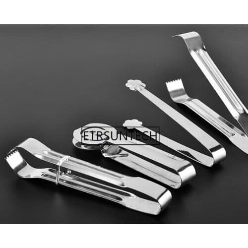 Stainless Steel Ice Tongs Bar Tool Serving Clip Tea Coffee Sugar Clamp Clip Multifunction Kitchen Accessories 100pcs