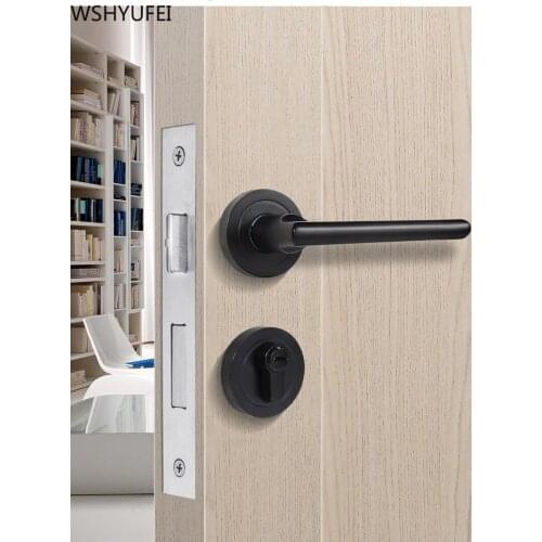 Modern Mute Room Door Lock Handle Fashion Interior Door Knobs Single Bolt Door Lock Anti-theft Gate Lock Furniture Hardware