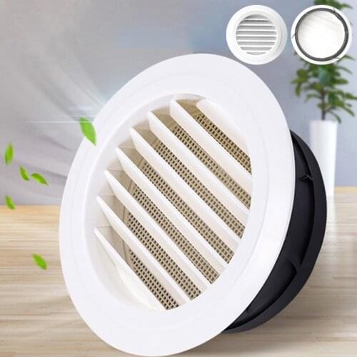 Buitenmuur Air Vent Grille Plastic Ronde Air Uitlaat Vent Grille Ducting Ventilatie Roosters Inlaat Uitlaat 75/100/125/150/200Mm