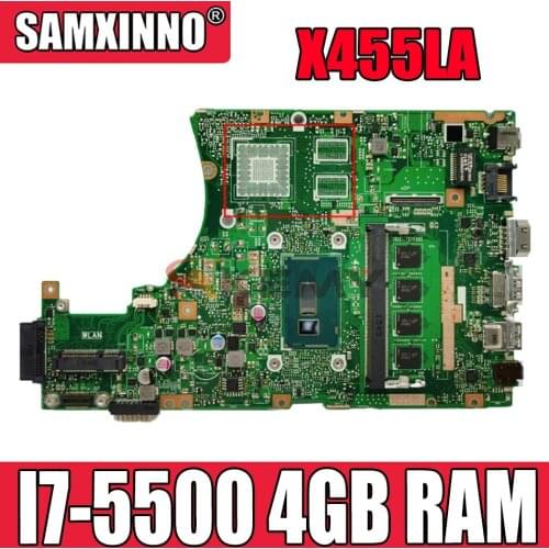 X455LA motherboard For ASUS X455LA I7-5500 CPU 4GB RAM GM Laptop motherboard K455L A455L F455L Notebook mainboard tested