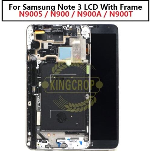 N9005 N900 N900A N900T for Samsung Galaxy Note3 N9005 LCD Display Screen with Touch Digitizer assembly Note 3 With Bezel Frame