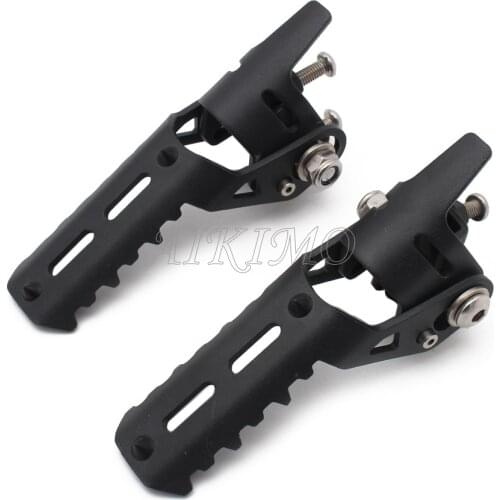 1 Pair Highway Front Foot Pegs Footrests For BMW R1200GS R 1200 GS LC 2013-2017 for Pipes Triumph for Tiger Explorer Clamps