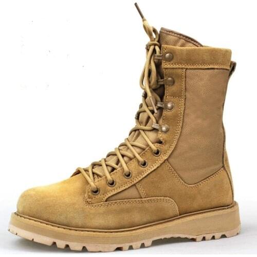 2021 military sand combat boots Desert breathable autumn and winter Army version Mountaineering boots special forces men