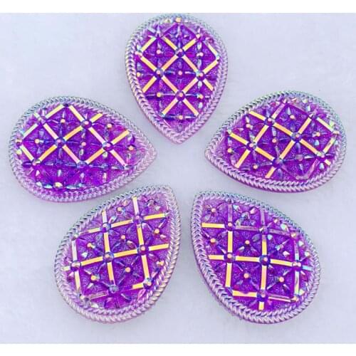 Teardrop Shape Sew On Rhinestone Beads Sewing On Strass Marquise Stones Two Holes 30pcs 30*40mm -A211*5