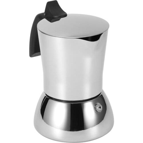 304 Stainless Steel Stove Top Espresso Coffee Maker 4 Cups Espresso Pot Mocha Pot for Home Office Coffee Shop Use