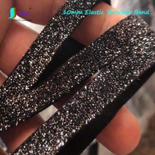 450g Wholesale Glitter 10mm Velvet Elastic Band DIY Clothes Sew Soft Women Girl Underwear Decoration Elastic Shoulder Band