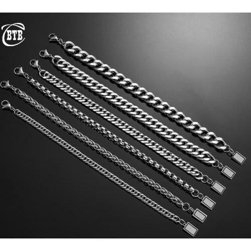 5.5-12mm Men Stainless Steel Bracelet Buddha Bracelet & Bangle with Buddha Charms Male Accessory Gifts Rock Buddha Jewelry